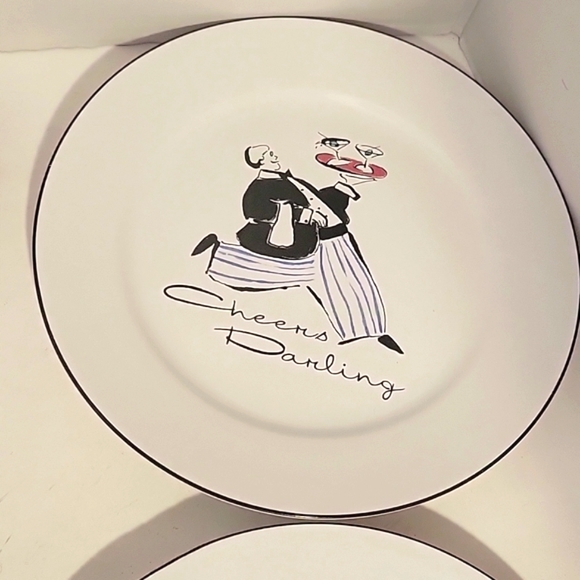 ROSANNA CHEERS DARLING BREAD OR SALAD PLATTS FRENCH WAITERS SET Of 6 5.75" - Picture 4 of 9